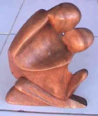 human wood sculpture bali indonesia