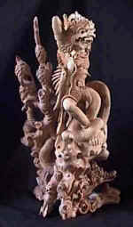 rahawana, art, sandal wood, bali indonesia