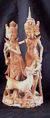 fine art, sandal wood, king rama, sita, bali indonesia