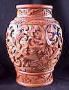 wood vase, art, bali indonesia