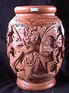 wood vase, art, bali indonesia