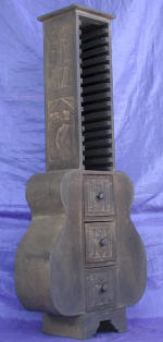 guitar cd rack cabinet primitive furniture by art export bali indonesia